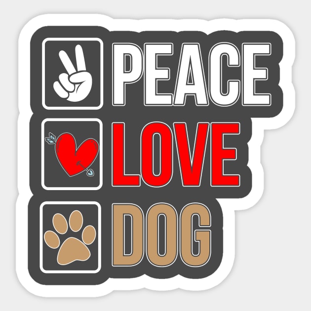 Peace Love Dog Sticker by chatchimp